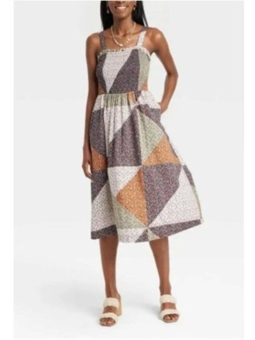 Universal Thread Patchwork Dress - 3X